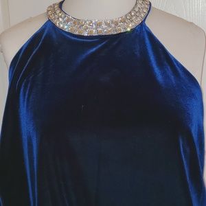 Navy Velvet Gown